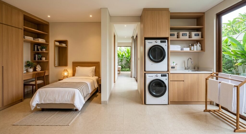 Desain Kamar ART dan Area Servis Rumah Mewah Rapi