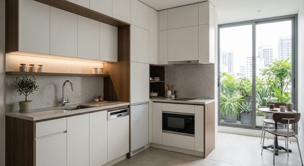 Trik Menata Dapur Kecil L-Shape Agar Lebih Luas