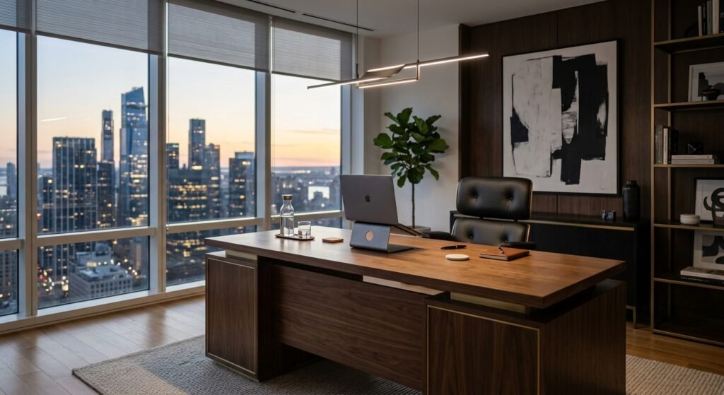 Desain Workspace Minimalis Mewah untuk Eksekutif