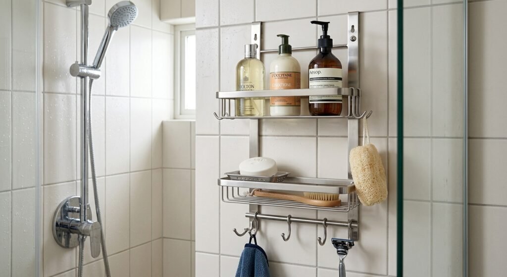 Cara Menata Rak Gantung Stainless di Dinding Shower