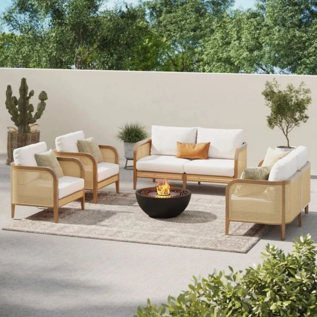 Sofa Rotan Canggu untuk Villa yang Nyaman Bergaya Tropis Modern