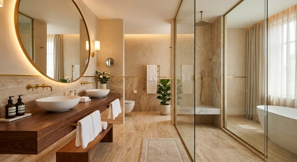 Desain Kamar Mandi Kering Gaya Hotel Bintang 5