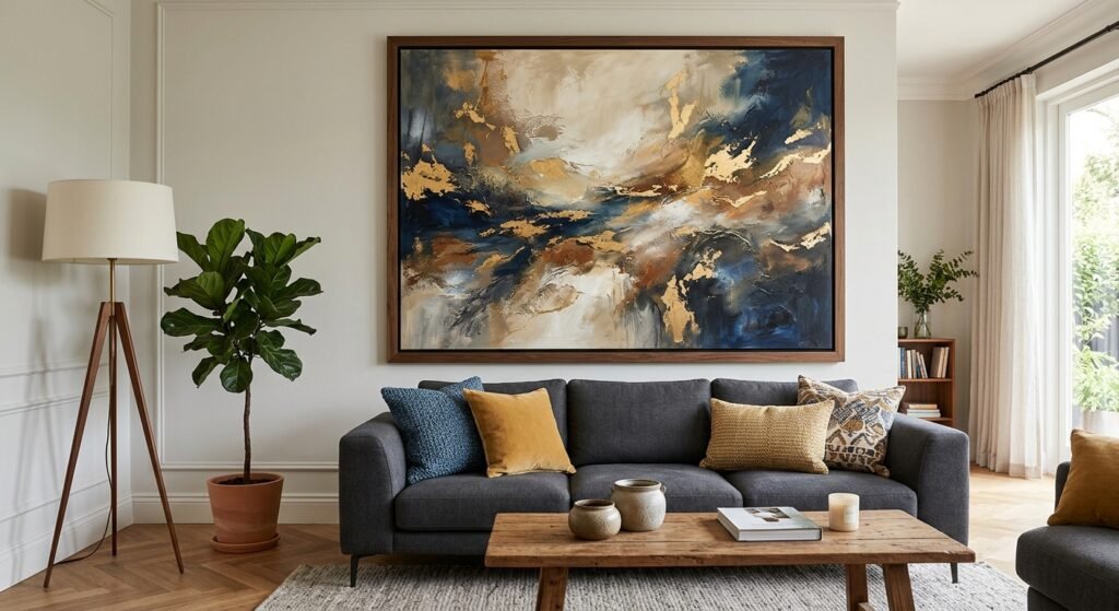 Inspirasi Wall Art Besar untuk Focal Point Ruang Tamu