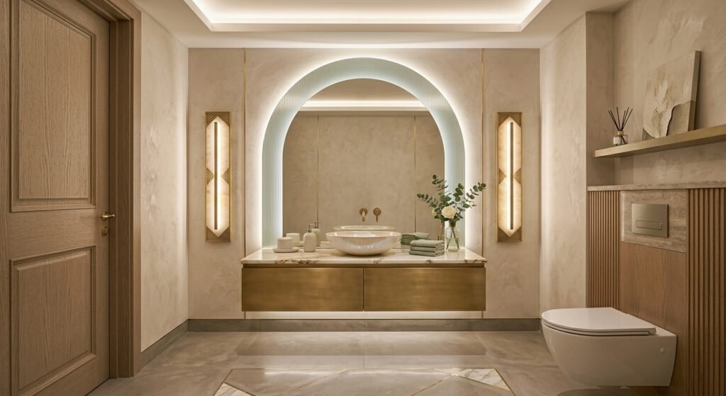 Inspirasi Desain Powder Room Mewah untuk Tamu