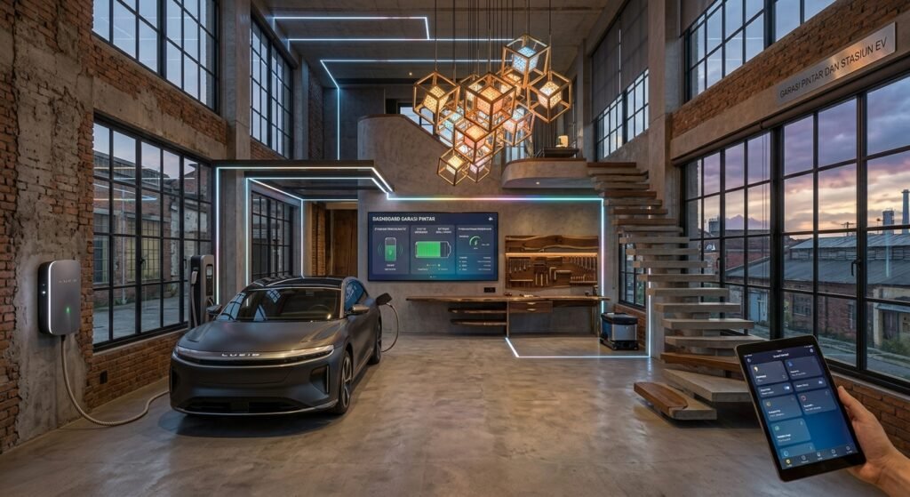 Inspirasi Desain Garasi Modern dengan Charging Station EV