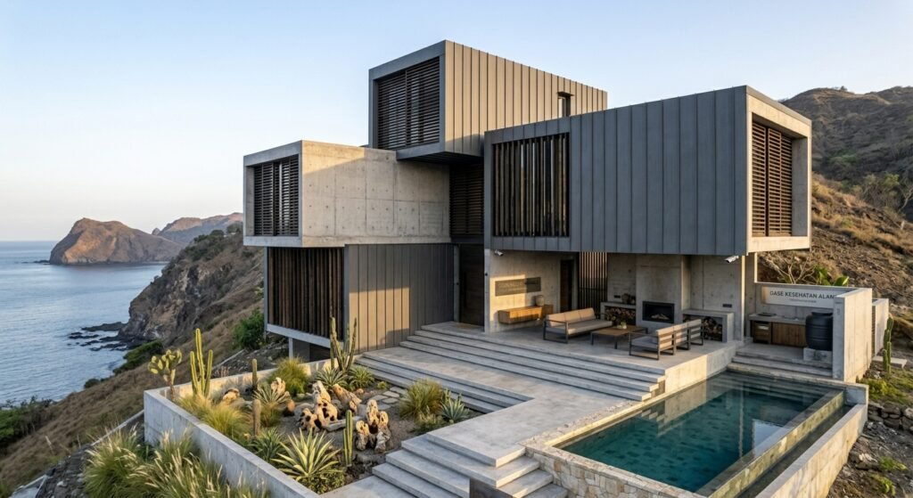 Inspirasi Fasad Rumah Minimalis Gaya Industrial Modern